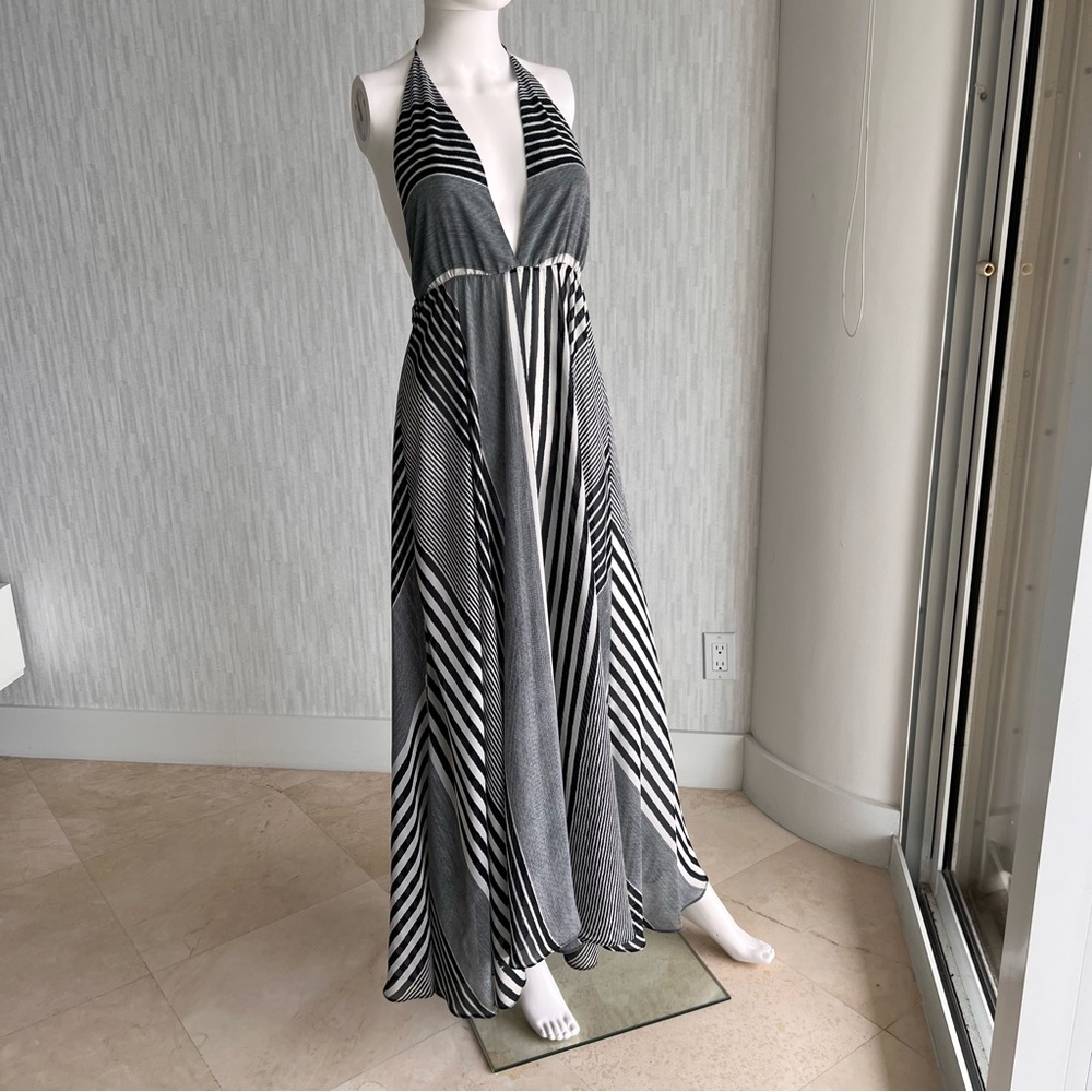 Backless halter dress